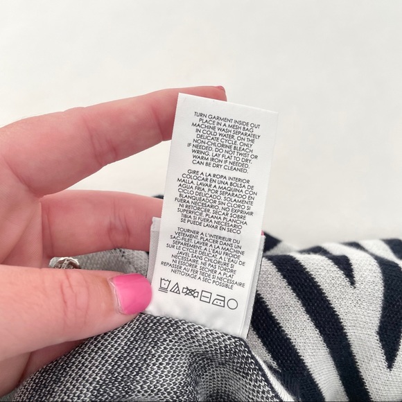 CAbi Oversized Shawl Sweater - Striped - Picture 6 of 6